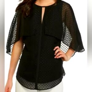 Gabby Skye Occasion Cape Back Blouse Small